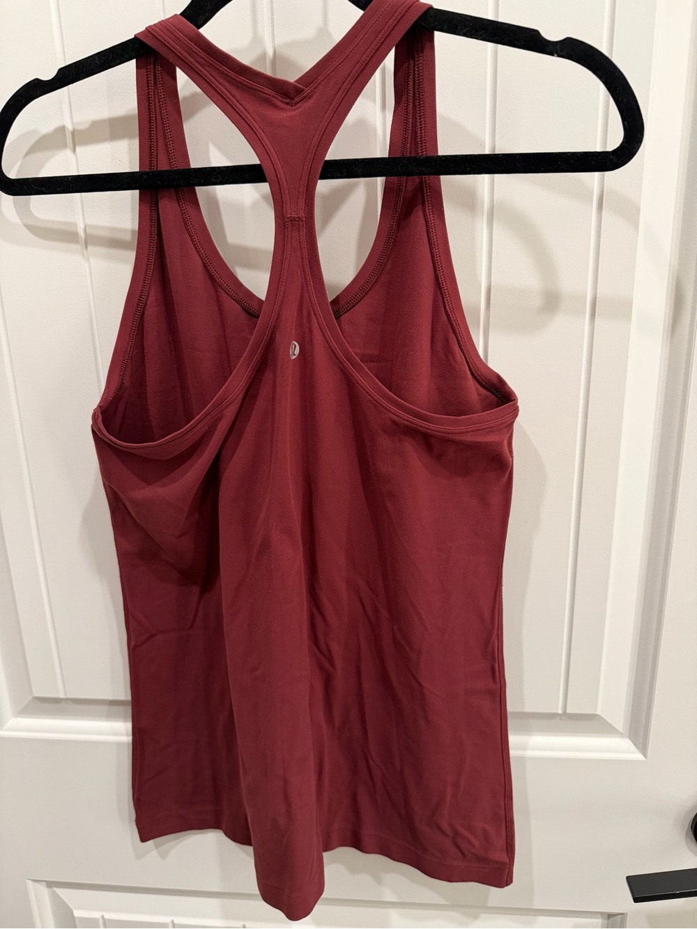 Lululemon Burgundy Layered Open Back Racerback Tank - Picture 2 of 3